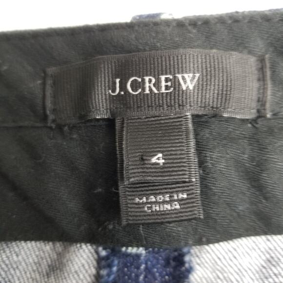 J Crew Navy White Dot Mini Skirt Excellent Size 4 - Picture 5 of 5